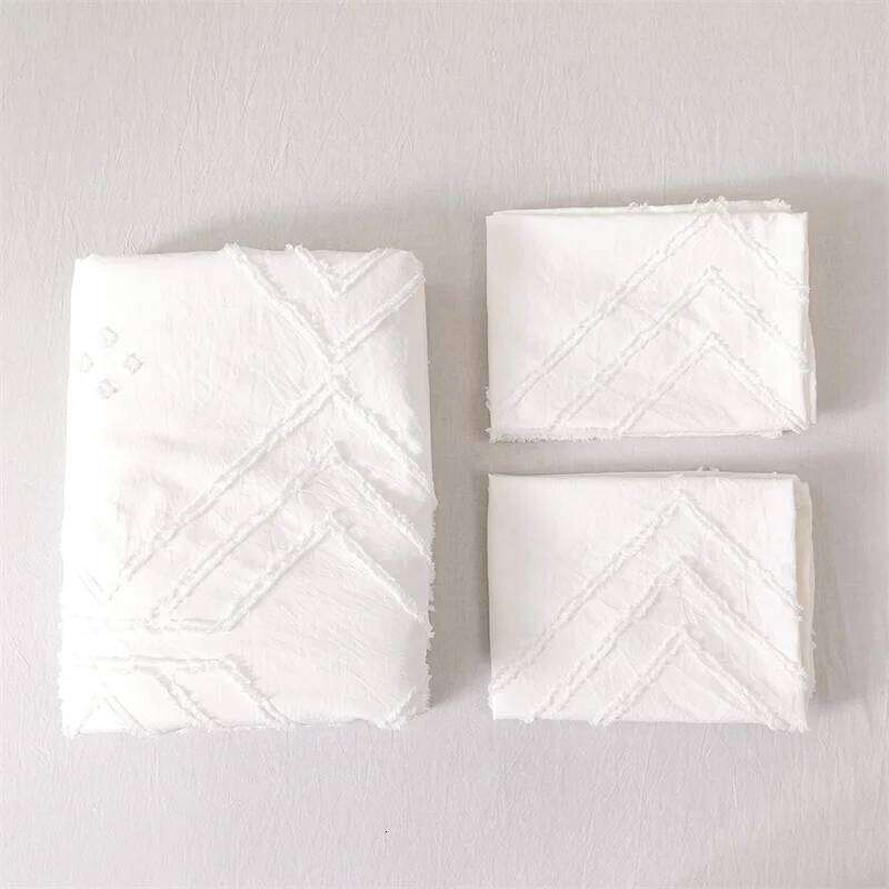 Quality Geometric Cut Flowers Duvet Cover King Size Pure Color Queen Bedding Set Twin High End Quilt Covers Pillow Case H260311 - view 4