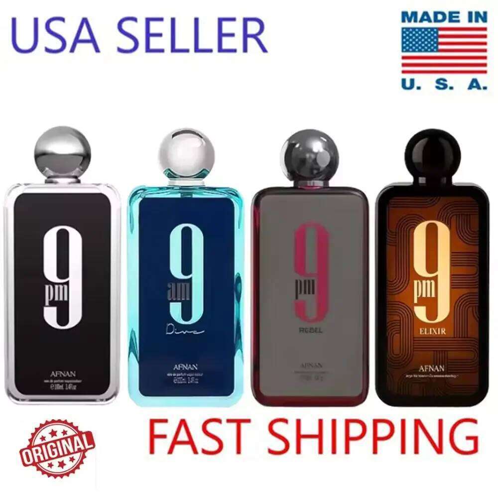 Afnan 9 PM Unisex Extrait de Parfum For Men's Cologne Eau De Toilette 3.4 fl oz 100 ml Long lasting fragrance, Christmas gift Z260311