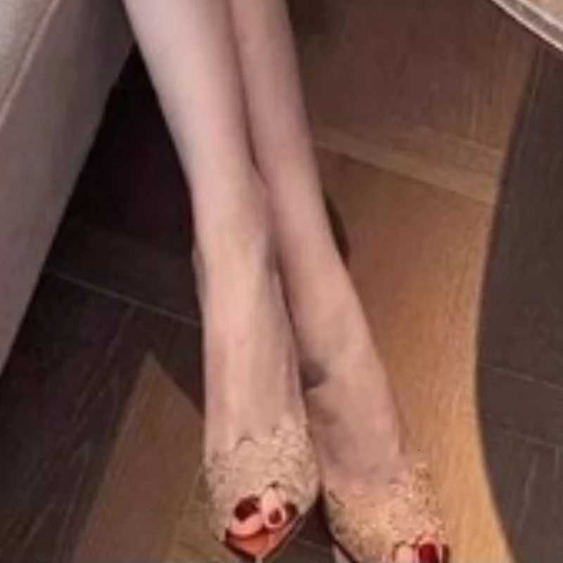 Pointed Banquet High Heels Women 2025 Spring New Arrival Embroidered Stiletto Shoes Champagne Gold Embroidered High Heel Sandals K260311
