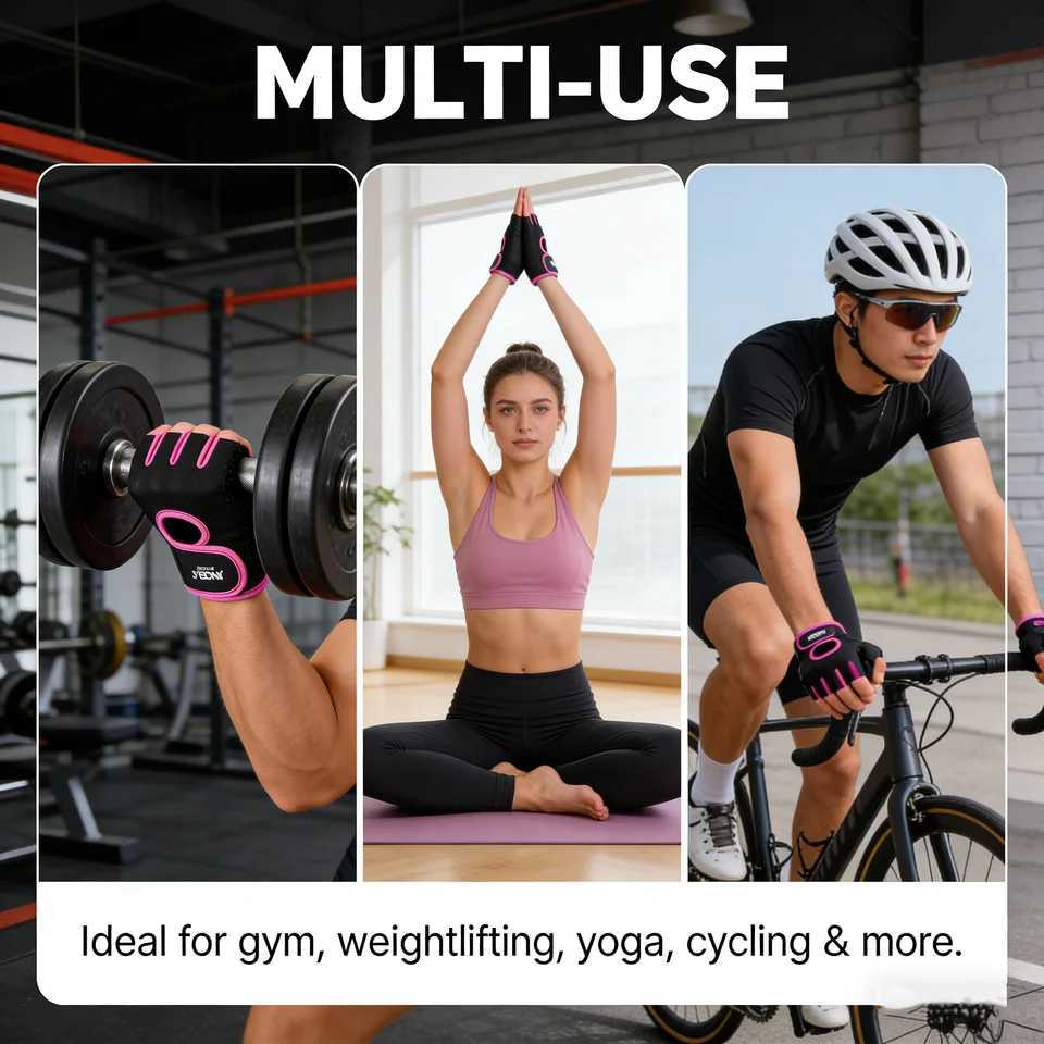 Outdoor Sports Gloves Half Finger Mens And Womens Fitness Cycling Wrist Gloves Rock Climbing Non-slip Breathable Cycling M260311