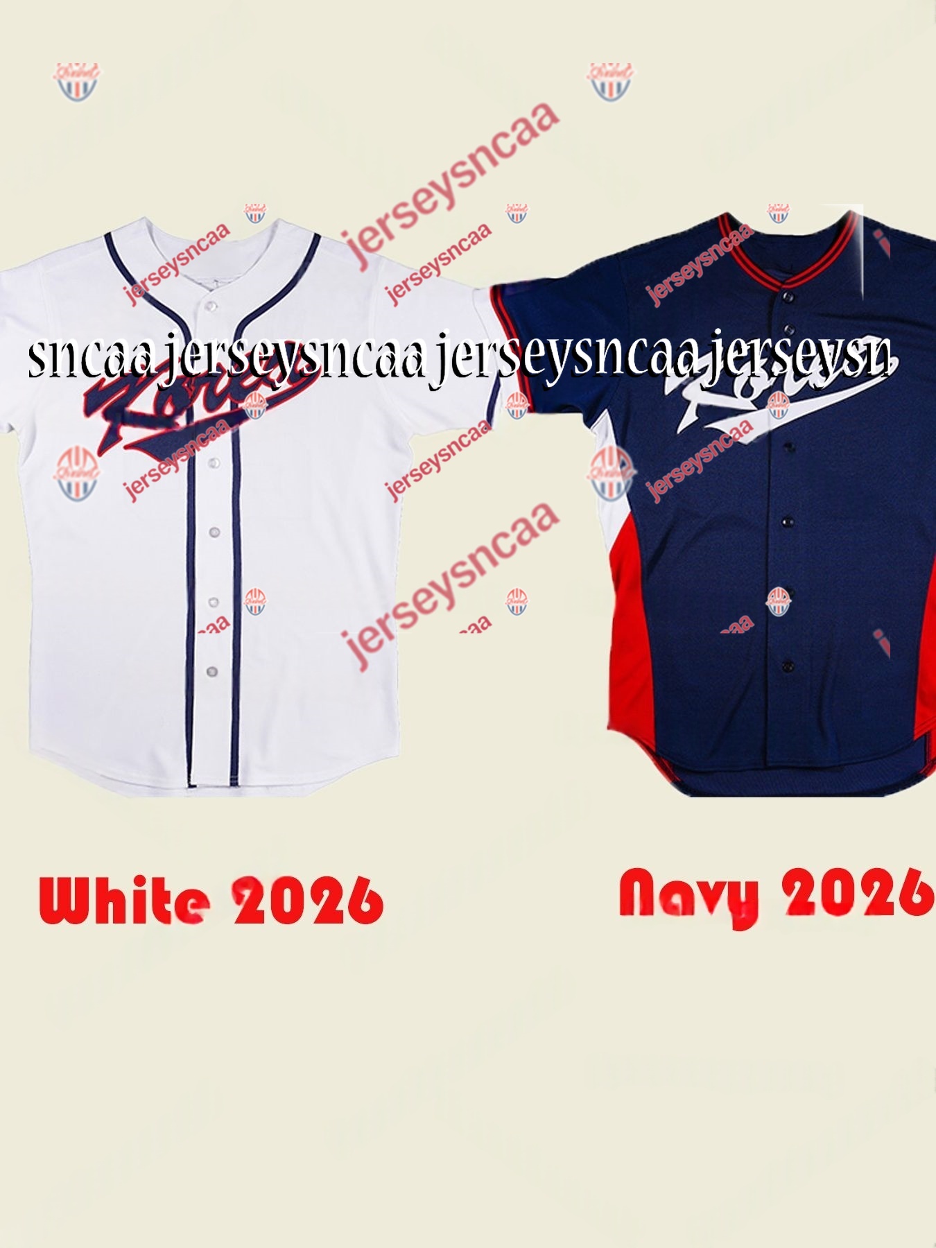 2026 Korea Team Baseball Jersey Jung Hoo Lee Hyeseong Kim Hae Min Park Seung Ki Song Taein Won Custom Stitched Casual Wear