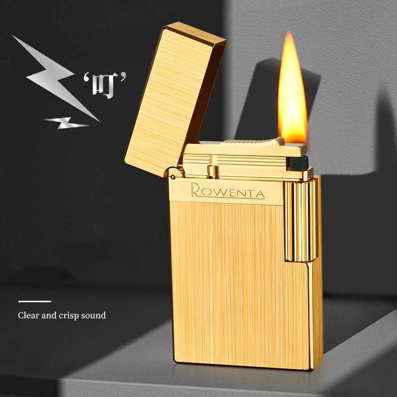 New lighter copper side slip crisp steel sound loud sound lighter high-end gift for men lighter N260311