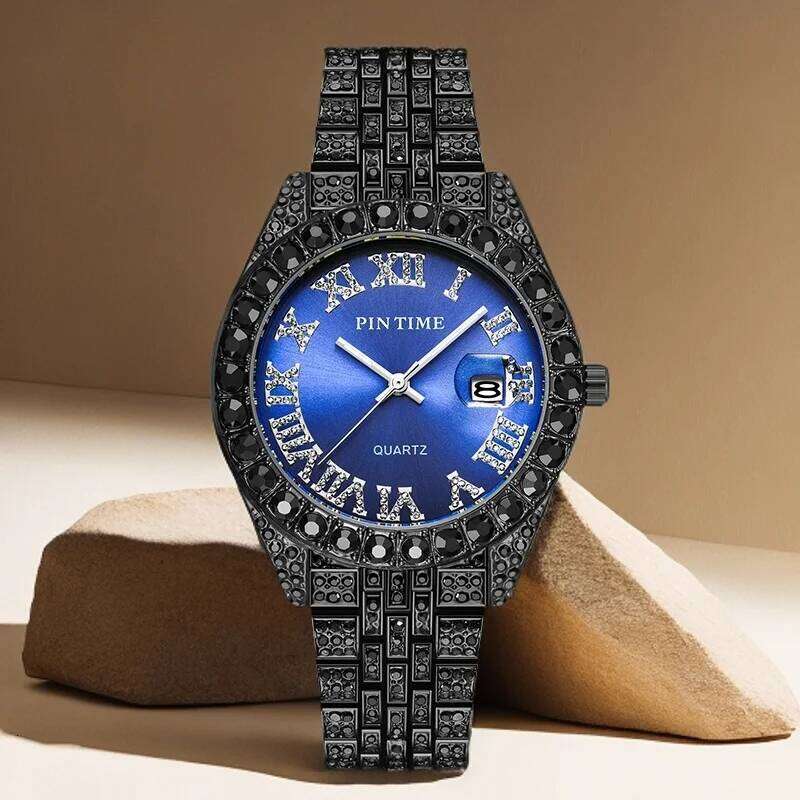 Classic Retro Watch For Women Men Fashion Rhinestone Band Quartz Wristwatch Ins Style Diamond Inlaid watch with Multiple Colors