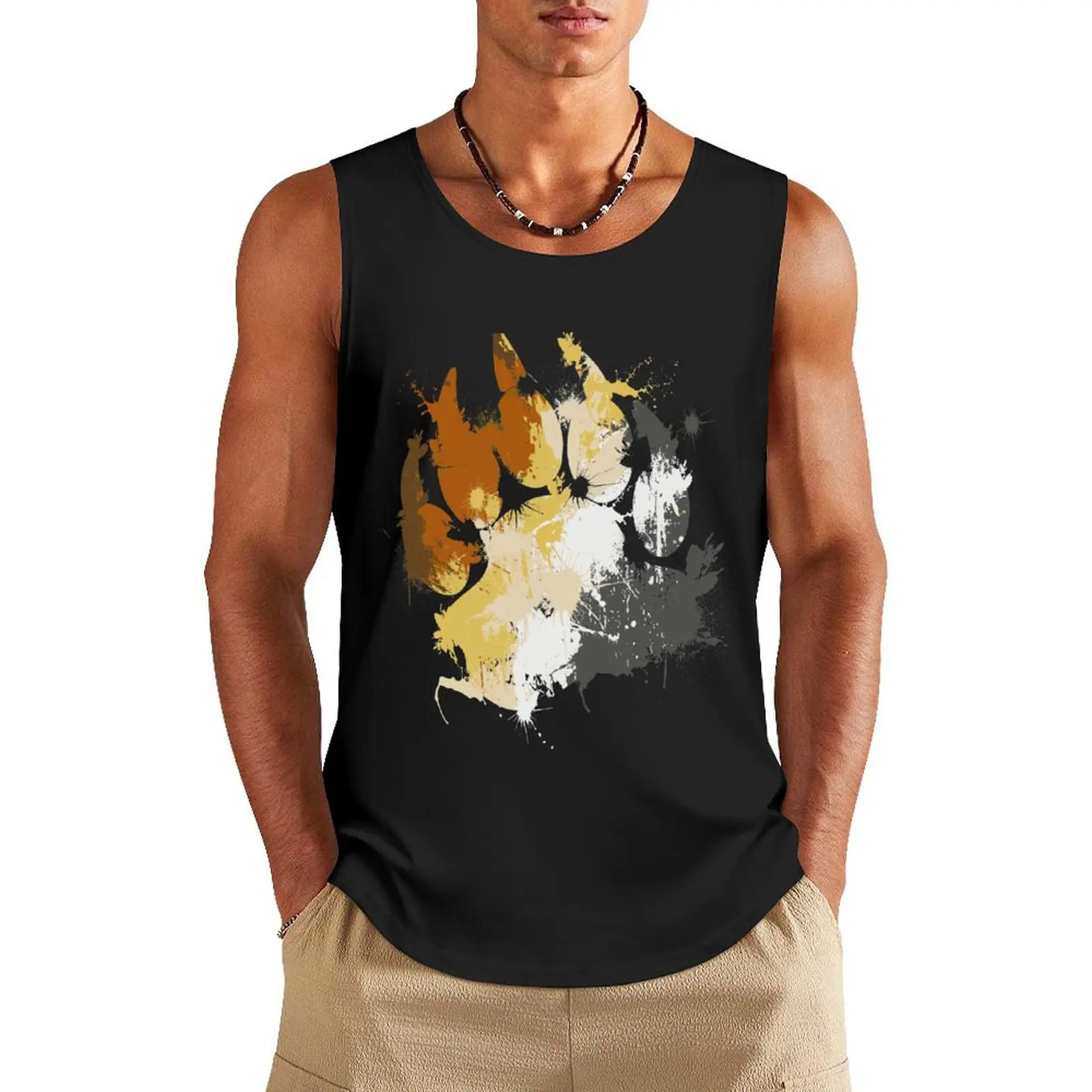 Gay Bear Pride Tank Top vest men gym clothes man anime top t-shirts man 260309