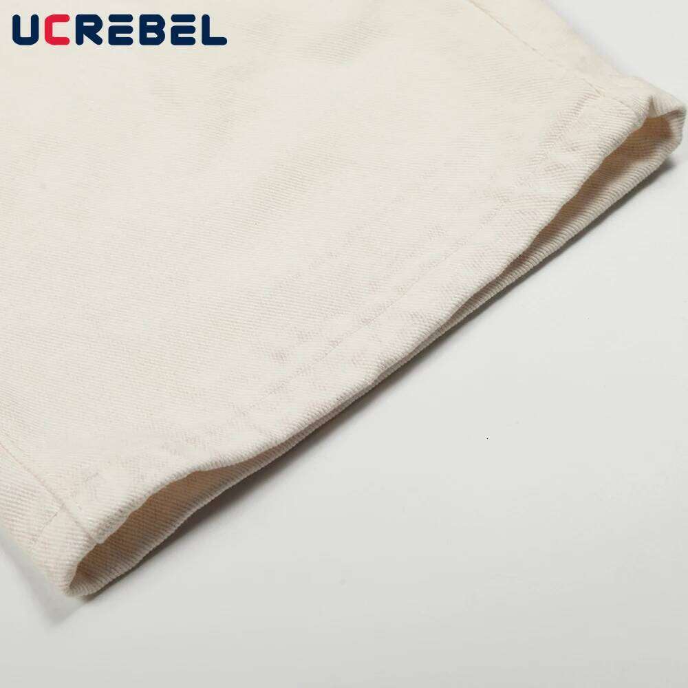 Hip Hop Print Jeans Mens Pocket High Street Baggy Wide Leg Denim Banana Pants Man Trousers Z260225