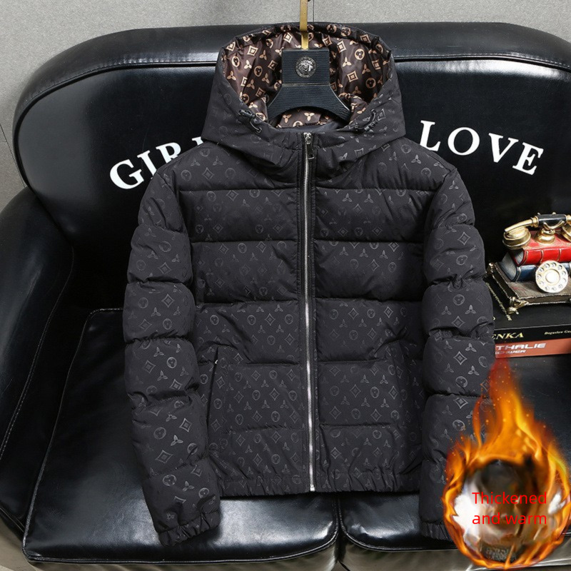 2026 Designer Light Luxury Trendy Brand Cotton Robe Men's Autumn And Winter Thickened Men's Cotton Robe Trendy Warm Bread Robe Cotton Coat M - view 6