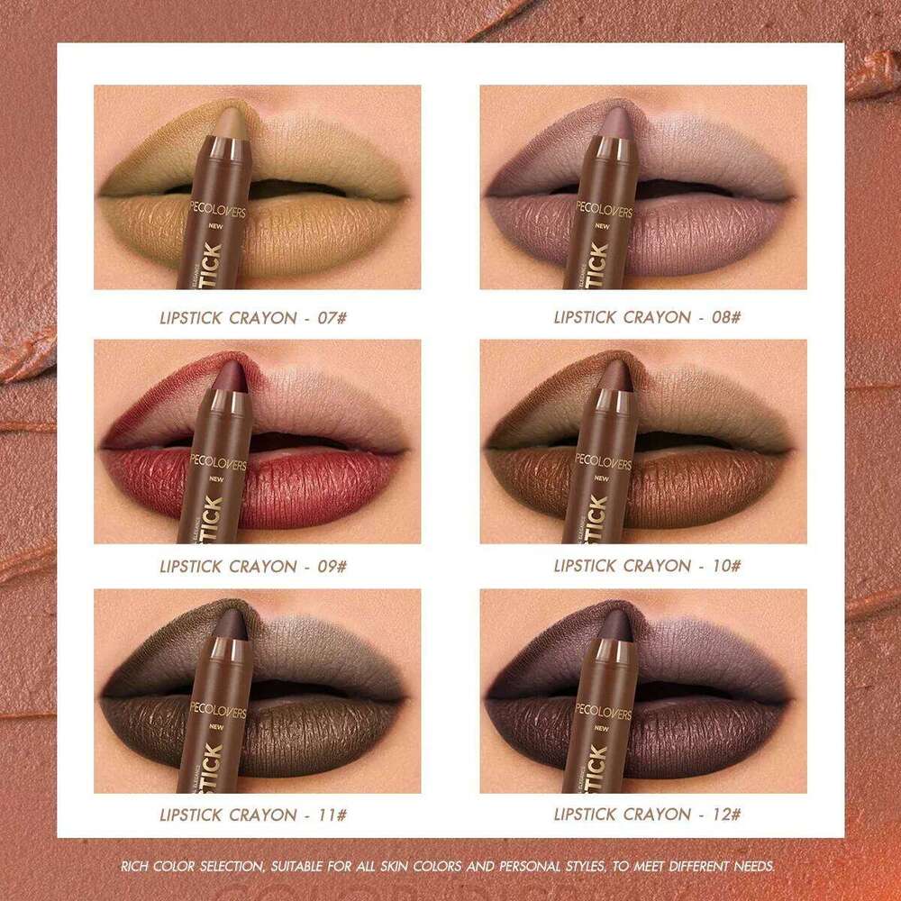 1PC Smooth Lipstick, Long Lasting, Waterproof, High Pigment, Daily Use, Lip Makeup W260311