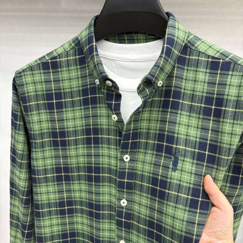 Luxury Brand Embroidery 100% Cotton Long Sleeved New Shirt Men's Casual Loose Top Business Men 26Y0311