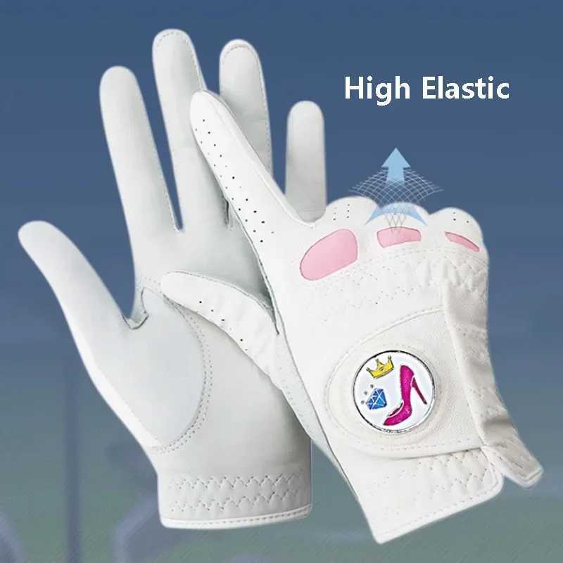 Love 1 Pair Women Lambskin Leather Gloves with Mark Ladies Anti-skid Elastic Sports Mittens Hook and Loop Soft Gloves M260311