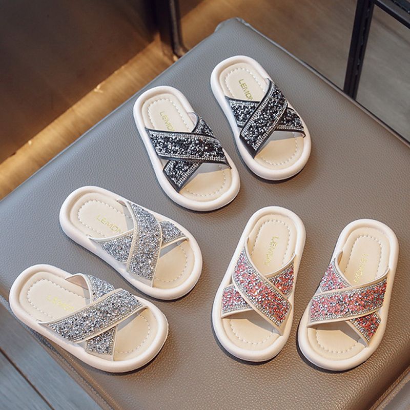 Girls Casual Slippers 2025 New Kids Princess Style Outdoor Slippers Kidszworld for Children Sweet Home Indoor Toddler Slippers Sizes US5.5C-US3Y K0758