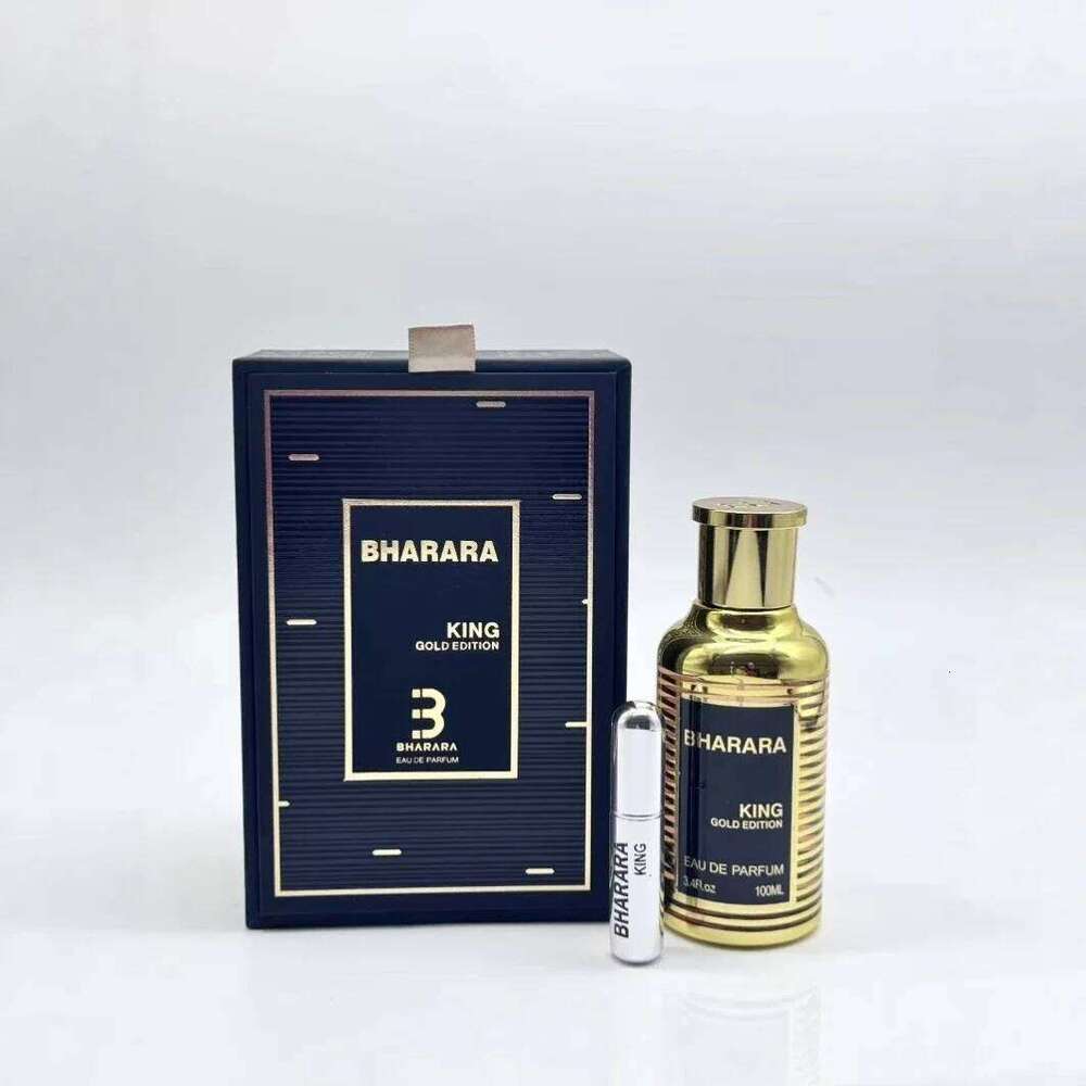 Bharara King Gold Edition EDP 3.4oz/100ml Strong Amber Woody Long Lasting Cologne, Luxury Gift for Him Christmas & Halloween Z260311