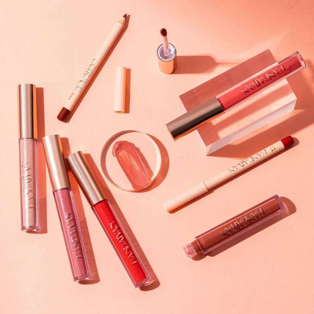 12 Color Matte Liquid Lipstick + Liner Set Nude Velvet Lip Gloss Waterproof Long Lasting Lipgloss Glaze Cosmetics Kit W260311