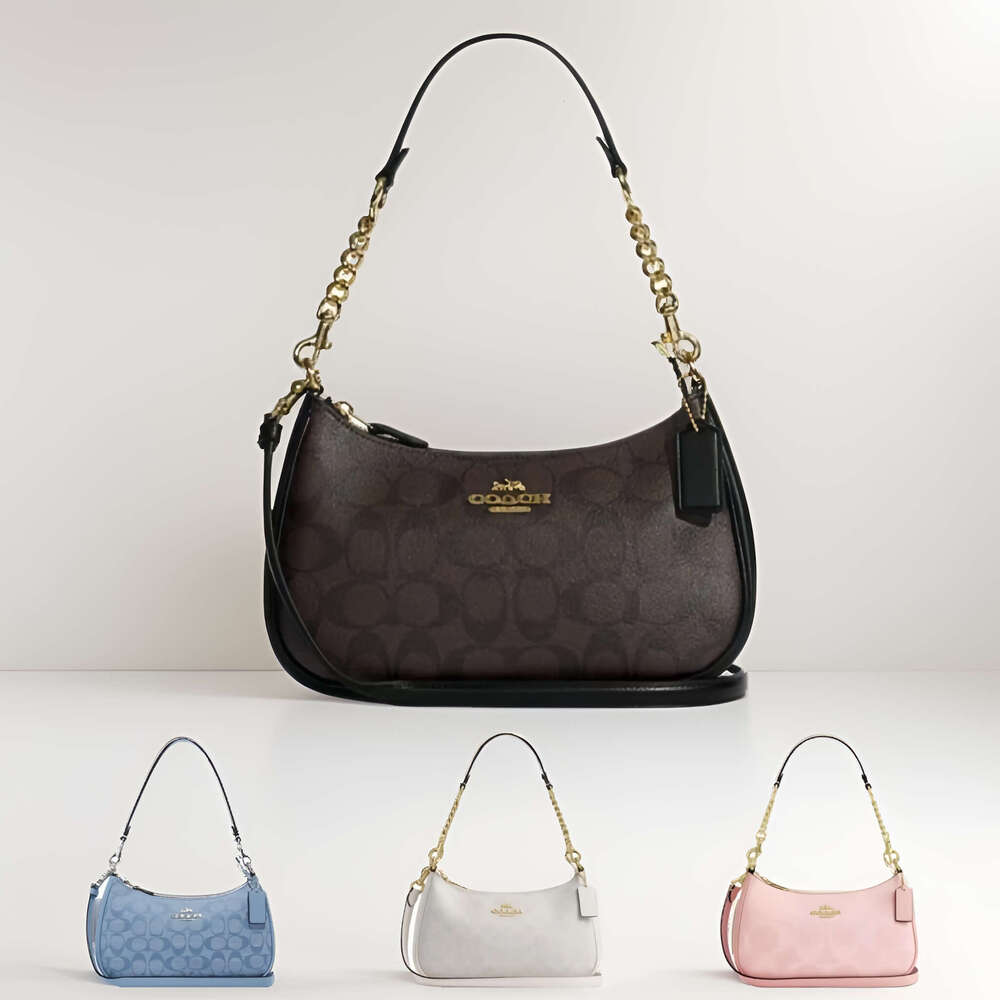 10A luxury designer teri shoulder totebag tabby Designer Bags mini crossbody Women Classic Old Flower bag Casual Handbag Chain Half Moon Bag