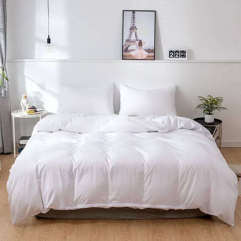 Nordic Solid Color Sanding Duvet Cover 220x240 Single Double Queen King Simple Bedding Set Pillowcase Bedclothes No Bed Sheet H260311