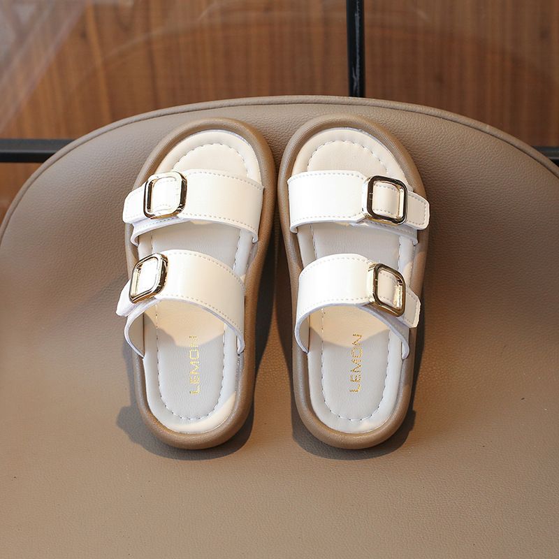 Kids Design Slippers Summer Fashion Outside Wear Shoes Kidszworld Youth Flat Bottom Slippers Girl Toddler Beach Slippers Size 21 - 35 K0749