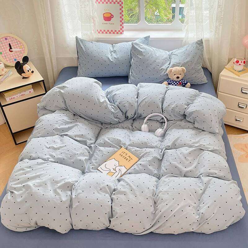 Pre-Washed Microfiber Duvet Cover Set with 2 Pillowcases - Ultra Soft Wrinkle-Resistant Bedding Set, Hypoallergenic & Breathable H260311