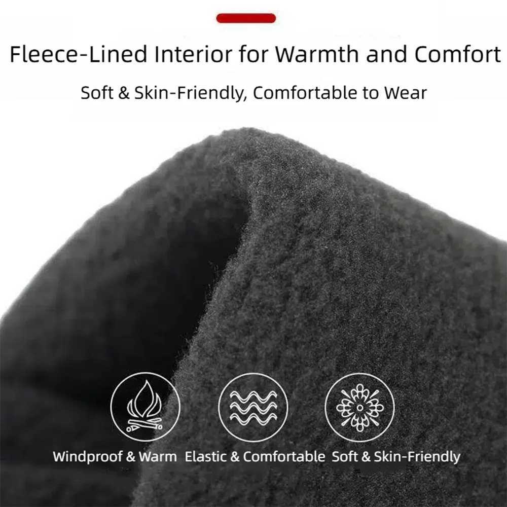 Winter Full Finger Gloves for Men - Waterproof Touch Screen Non-Slip Fleece Outdoor Sports Gloves M260311