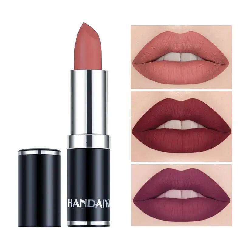 12 Colors Matte Lipstick Long Lasting High Pigment Velvet Soft Full Coverage Lip Makeup Nude Red Sexy Women Beauty Cosmetics W260311