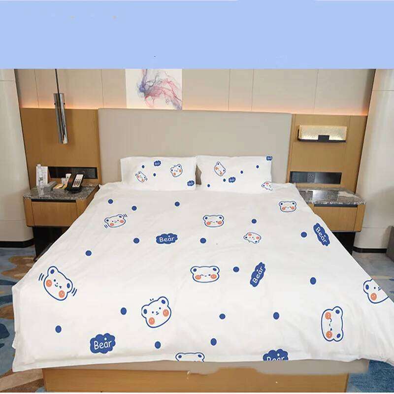3/4-Piece Thickened Disposable Bedding Set Non-Woven Duvet Cover Pillowcase Dirty-Proof Portable Travel Hotel Isolation Sheets H260311