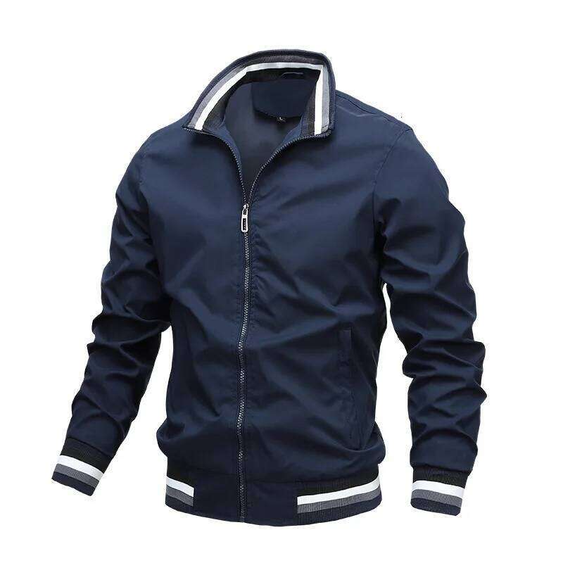 Mens Windbreaker White Casual Jacket Fashion Outdoor Waterproof Sports Coat Spring Summer Bomber jacket Men Clothing 26H0311