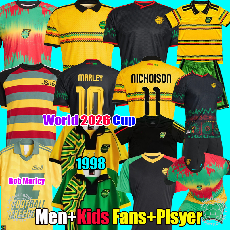 2026 Jamaica Jersey 2026 Soccer Jersey 26 27 2027 Pre Match Football Shirt Bob Marley Jamaica jersey Camisetas de Futbol men Kids Kit uniforms set tops