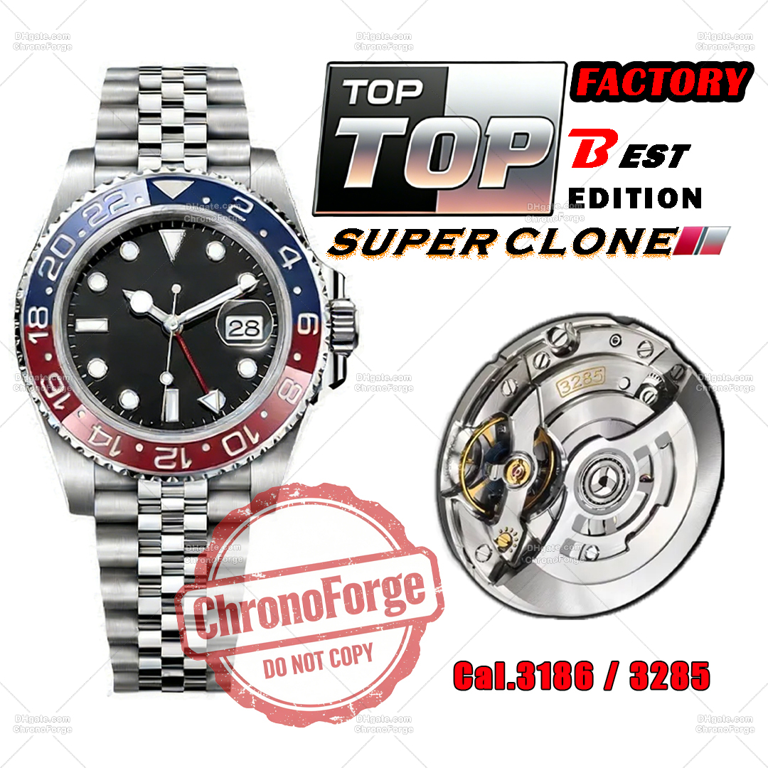 Super Clone Luxury Watches Men Designer Watches 40MM 3186 3285 Automatic Movement 904L Stainless Steel Ceramic Sapphire Luminous Chronograph