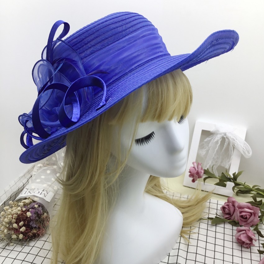 Fascinator Hats for Women Elegant Wedding and British Lady Deby Race Top Church Hats for Black Women S10-4266 250402