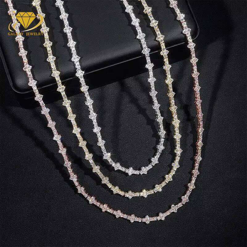 Jewelry Pass Tester S Sier 3mm Vvs Bracelet Cross Silicon Stone Tennis Chain 123