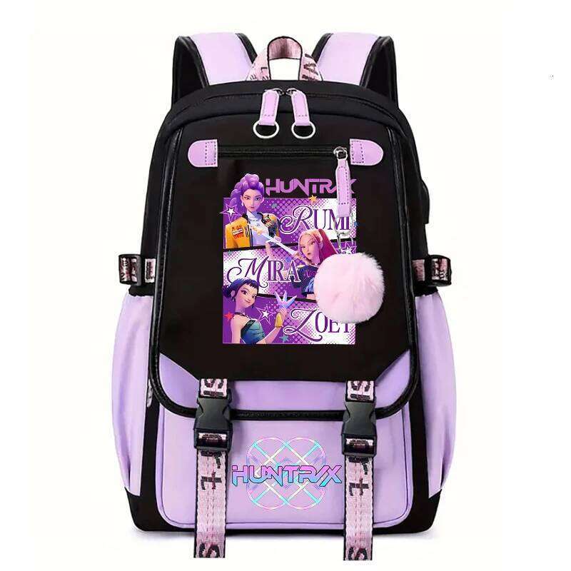Demone Hunter Backpack for Kid Back Gift School Bag Y2K Cute Anime Print Woman Travel Casual Large Capacity Rucksack H260311