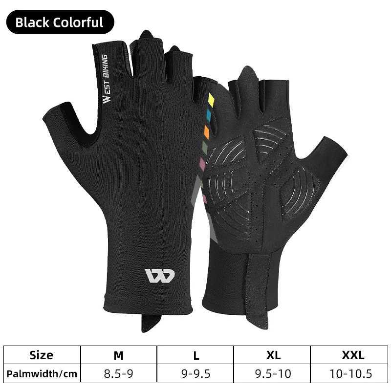 WEST BIKING Summer Aero Cycling Gloves Half Finger Mens Road Bike Gloves Ultralight Breathable Women Multicolor Sport Gloves M260311