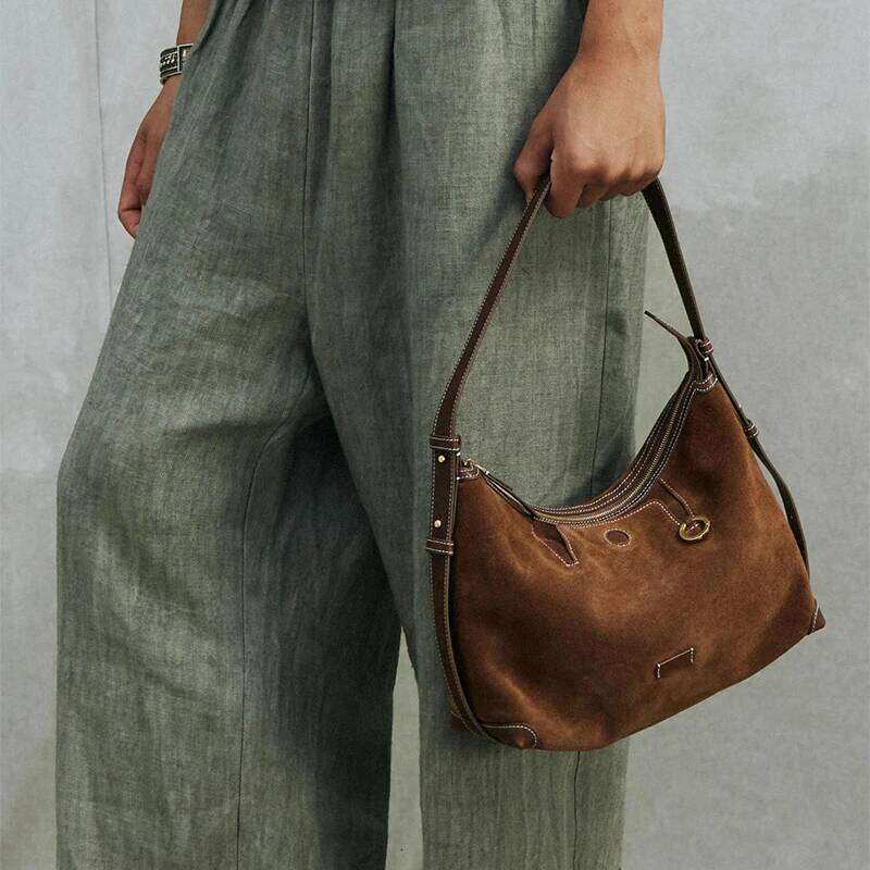 Fashion Women Winter Big Boston Pillow Tote Soft Matte Suede Leather Handbag Dumpling Shoulder High End Sensational Bag XJ260311