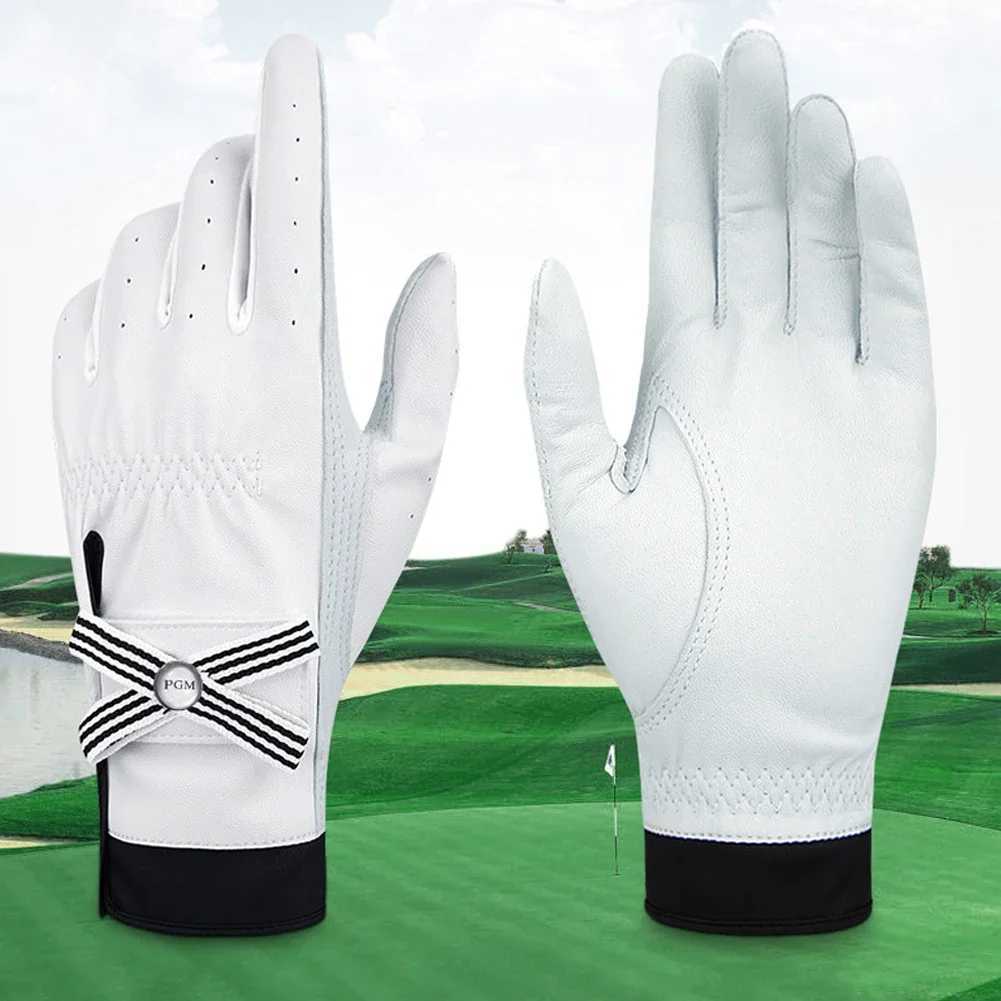 1Pair Bow Women Leather Glove With Removable bowknot Full Finger Gloves 1 Pack Left Right Hand Fit Ladies Girls M260311