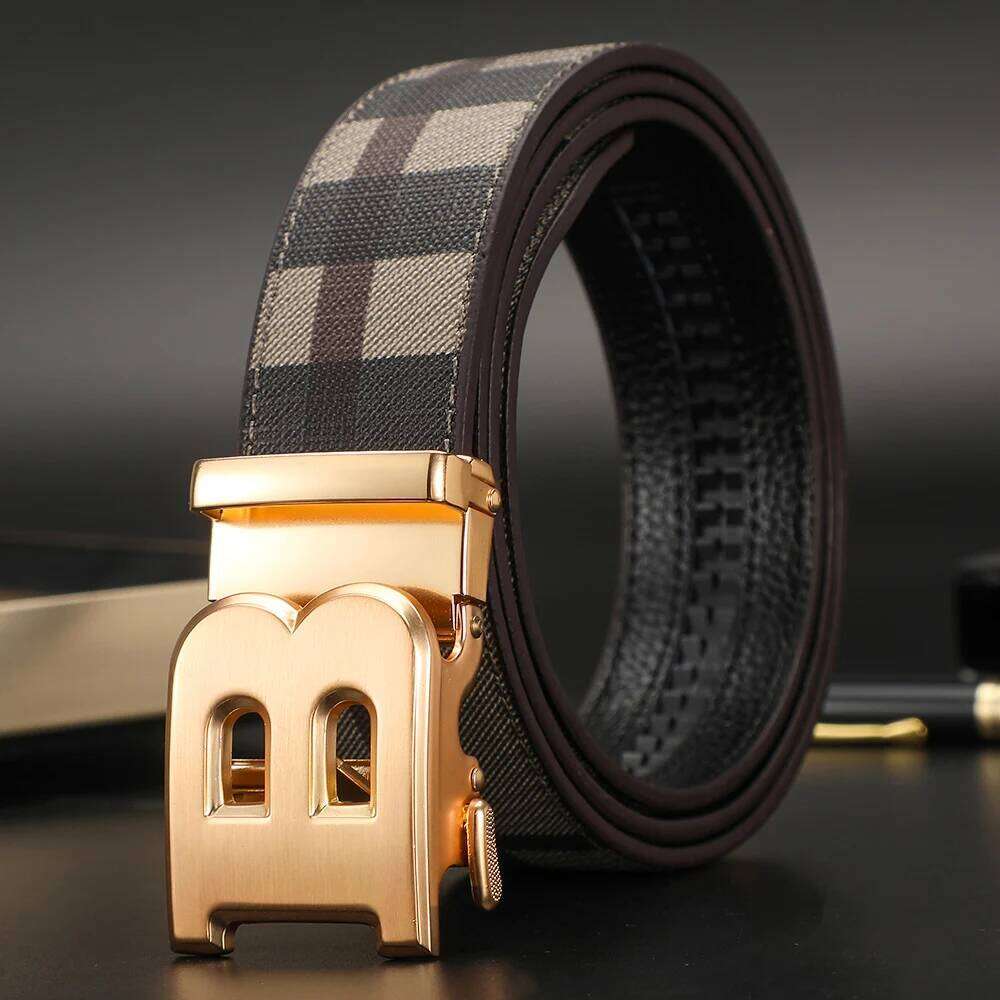 High Quality Men S Designer Genuine Leather Belts Male Metal Automatic Buckle Casual Fashionable Belt For Men Jeans