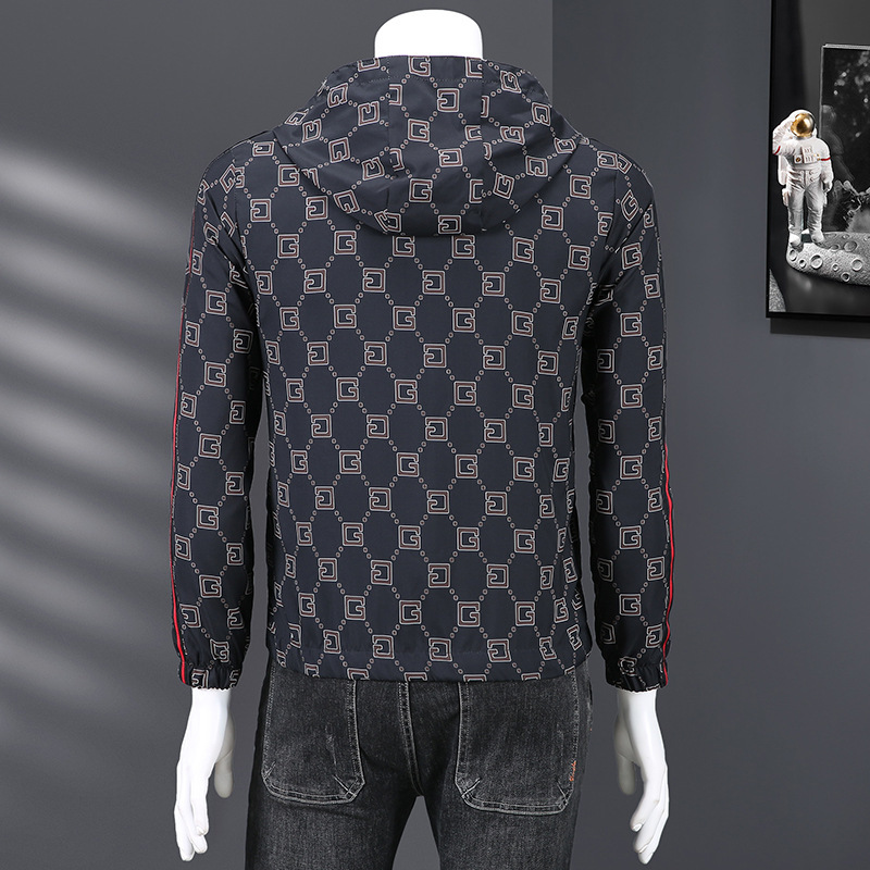 2026 Designer Lightweight Luxury Jacket Men's Casual Jacket Hooded Loose Top Fashionable Outdoor Sports Fashion Warm Personality