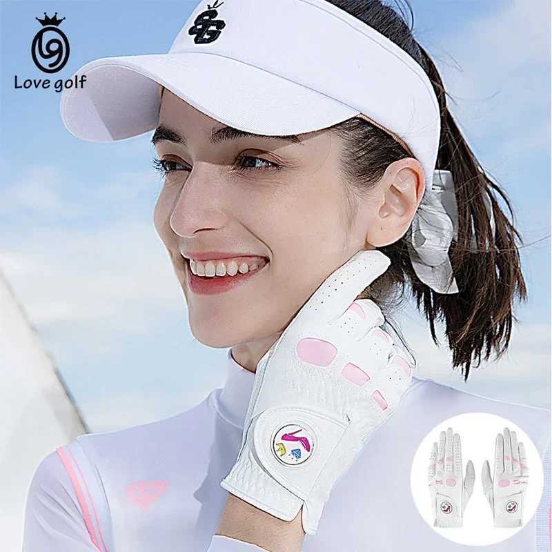 Love 1 Pair Women Lambskin Leather Gloves with Mark Ladies Anti-skid Elastic Sports Mittens Hook and Loop Soft Gloves M260311