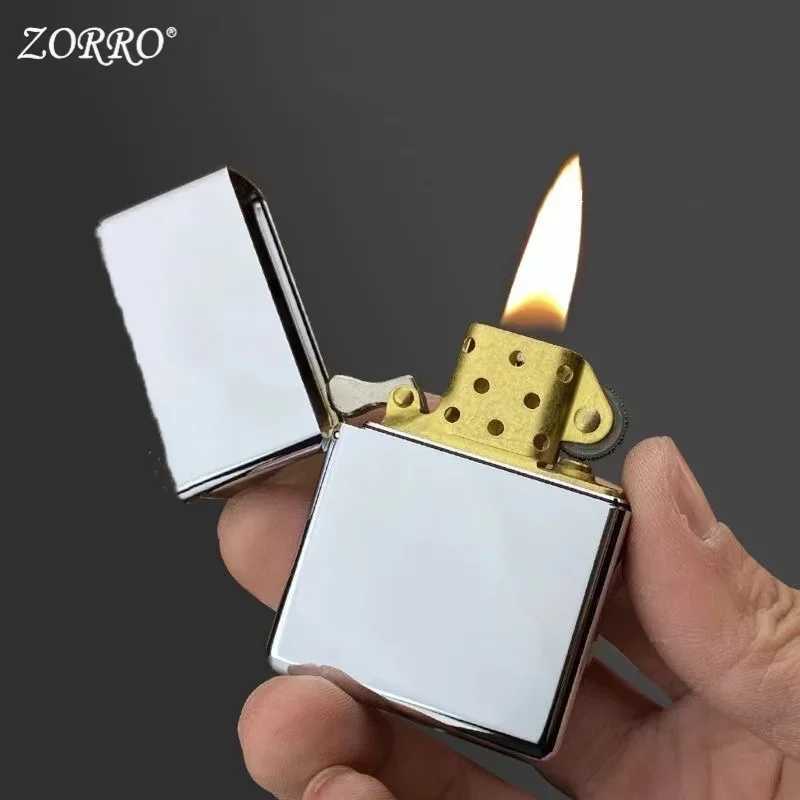 912 Retro High End Waterproof Sealed Armor Constantine Kerosen e Lighter 3/5 Hinge Metal Petrol Lighter Mens Gift N260311