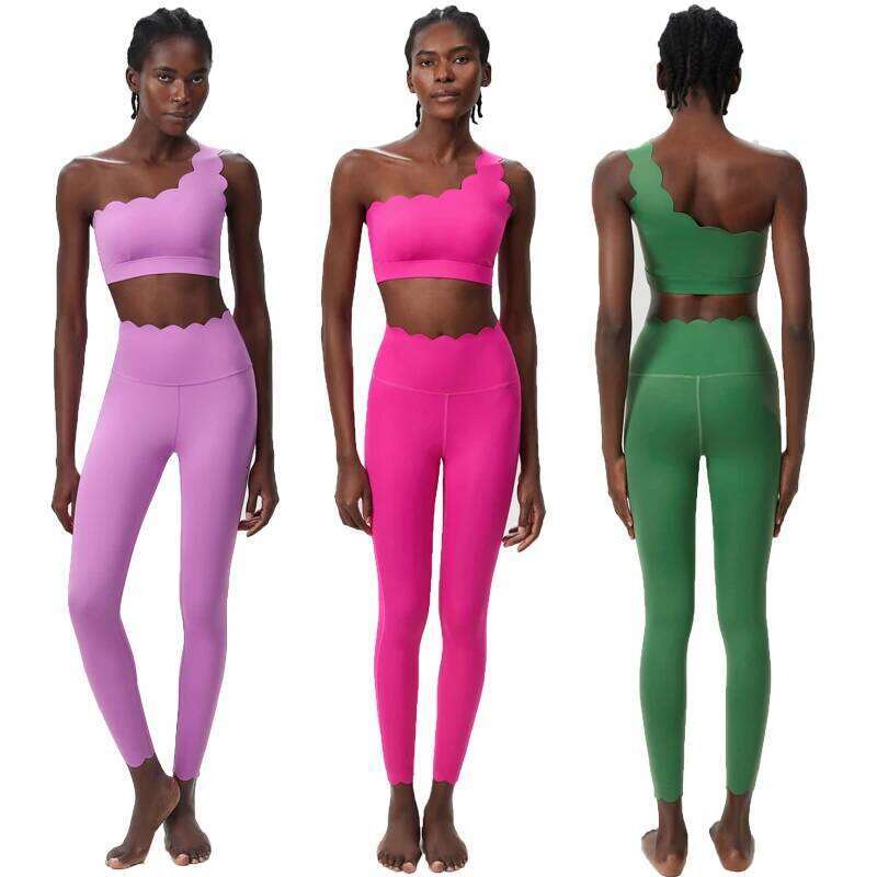 Women Two Pieces Fitness Yoga Set Buttery Soft Running Gym Suit Breathable Quick Dry Sportswear Female Strwetchy Workout Clothes 26H0311