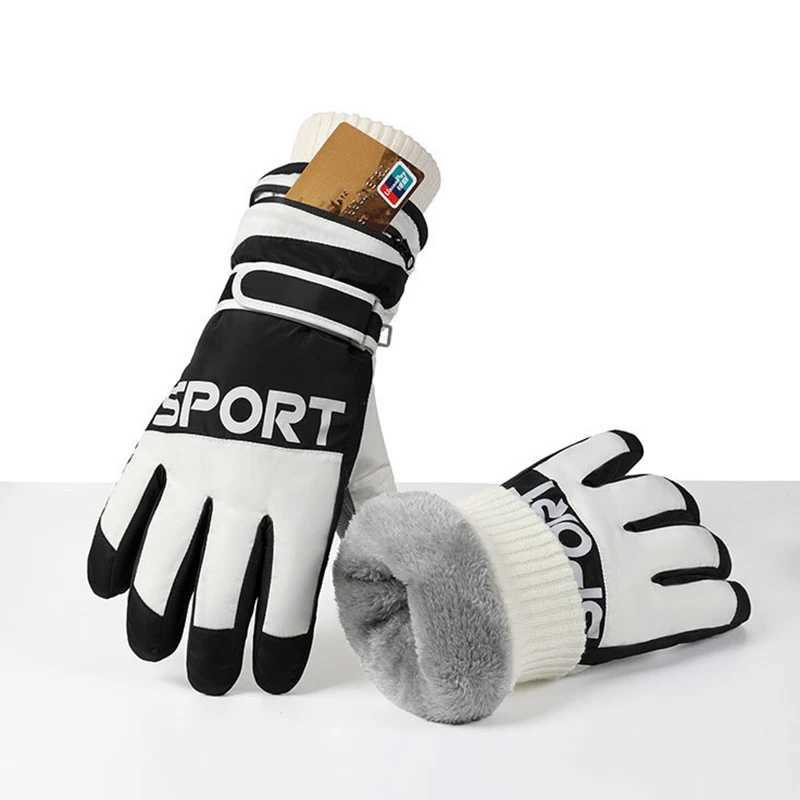 Ski Gloves Winter Waterproof Windproof Thermal Touchscreen Gloves Anti Slip Grip Men Women Outdoor Sports Cycling Driving Gloves M260311
