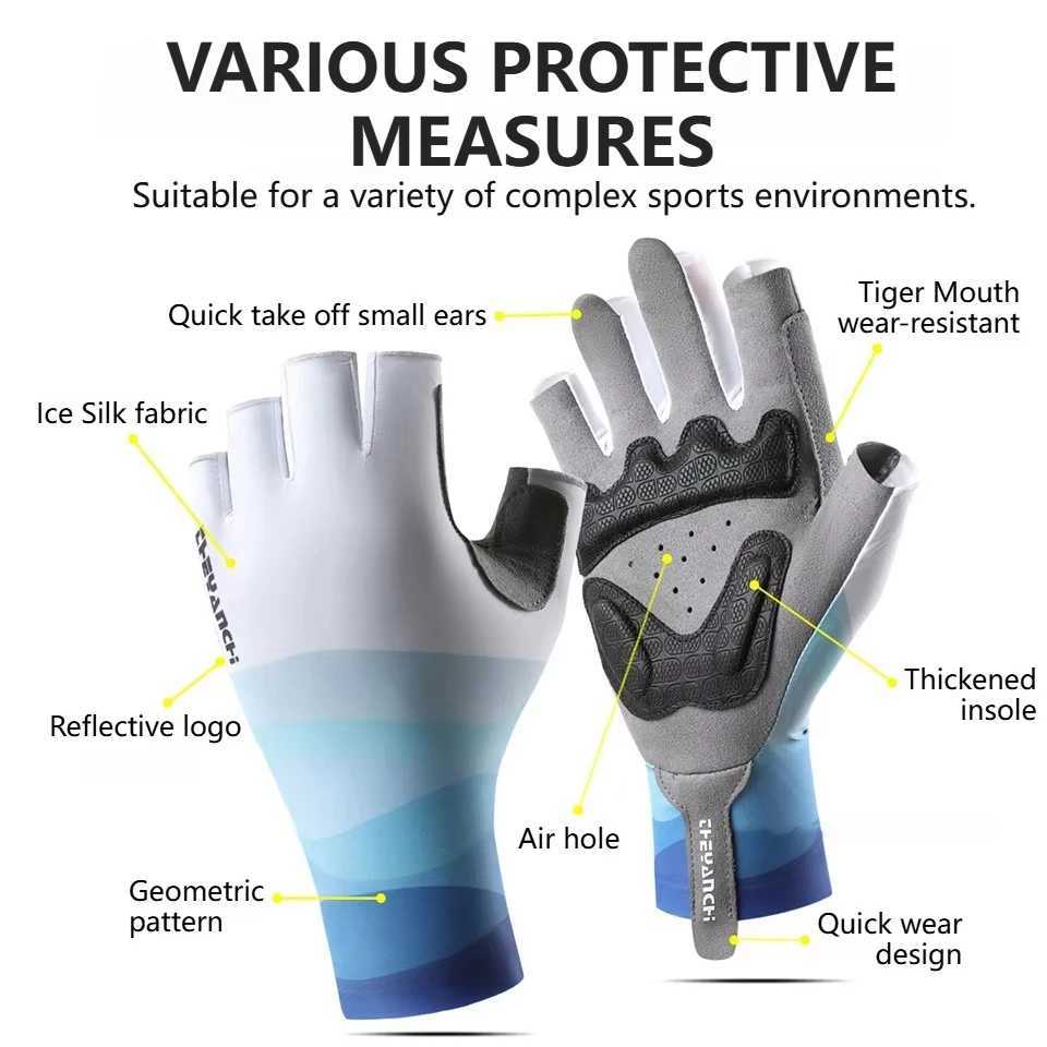 LOOGDEEL Bicycle Gloves Men Women Sports Cycling Equipment Cycling Bike Half Short Finger Gloves Shockproof Breathable MTB Road M260311