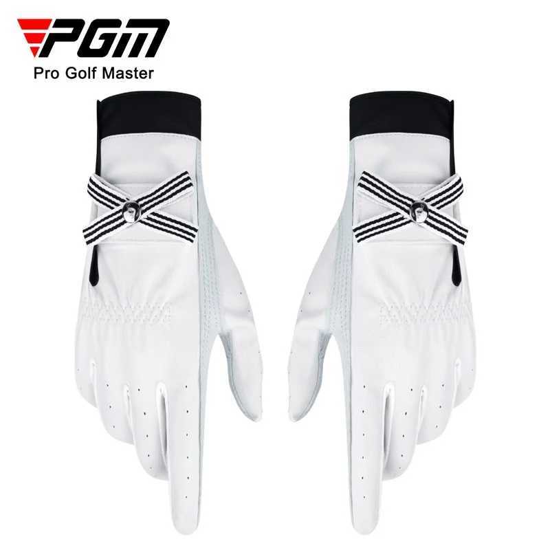 PGM Sheepskin breathabLE gloves for women 1 pair genuine LEather sports gloves for women in the palm anti slip training gloves eLEgant M260311
