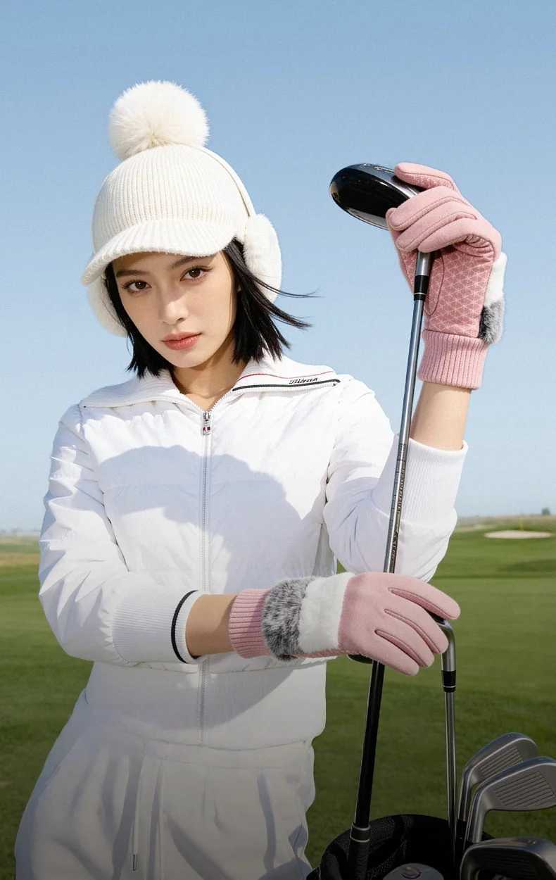 Fashionable Gloves Women Outdoor Windproof and Cold-Resistant Gloves Mens Cycling Gloves with Palm Anti-Slip Fleece Lining M260311