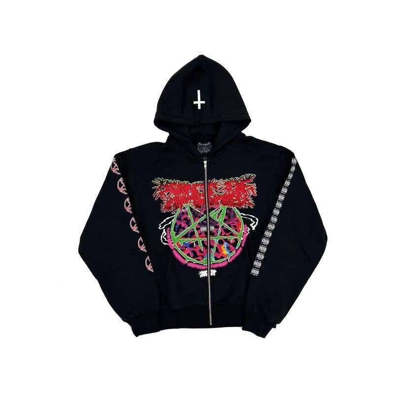 New Men KEN CARSON A Great Chaos actual hate Tour Pullover Hoodies Hoody Hooded Sweatshirts velvet Cotton Thick Fleece US N313 26H0311