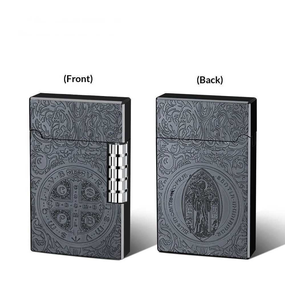 Constantine Grinding Wheel Inflatable Lighter Loud Steel Sound Side Sliding Oblique Flame High-End Gift Lighter N260311