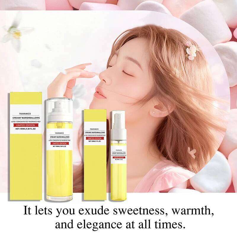 Creamy Marshmallow Perfume Women's Sweet Warm Fresh Gourmet Fragrance Caramel Vanilla Ultra-concentrated Raspberry Body Spray Z260311