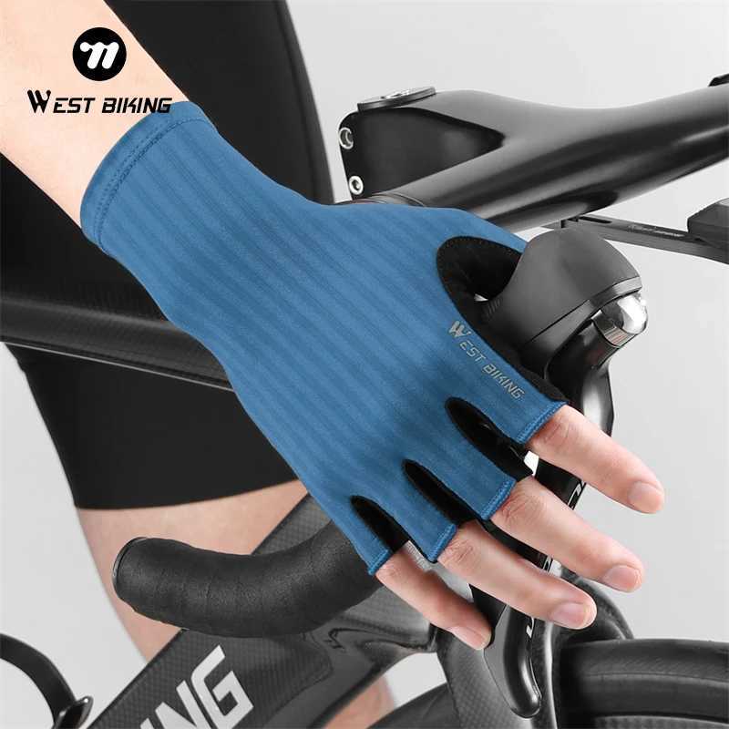 WEST BIKING Summer Aero Cycling Gloves Half Finger Mens Road Bike Gloves Ultralight Breathable Women Multicolor Sport Gloves M260311