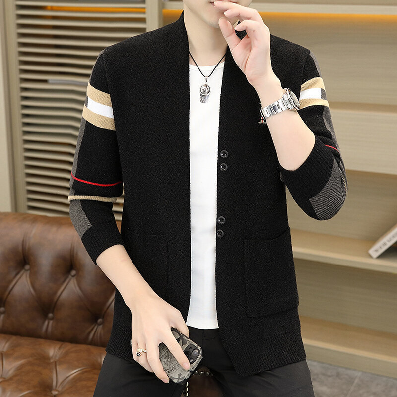 2026 Autumn And Winter New Long Sleeved Sweater Designer Cardigan Men's Knitted Sweater Korean Version Youth Fashion Trend Men's Cardigan Wh