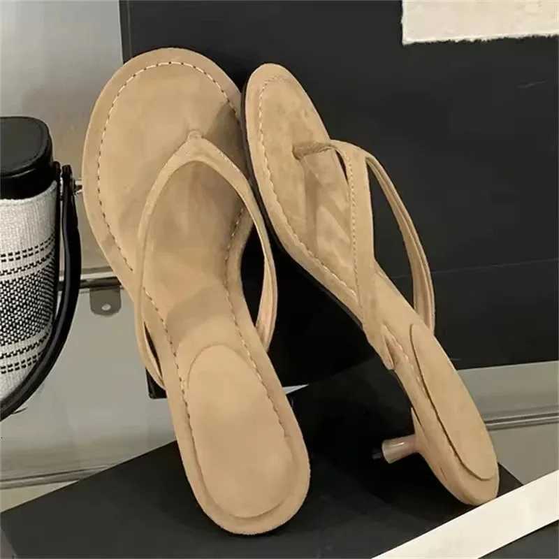 Summer Fashion Thin Low Heels Women Round Clip Toe Beach Casual Sandals Flip Flops Shoes Zapatos De Mujer K260311