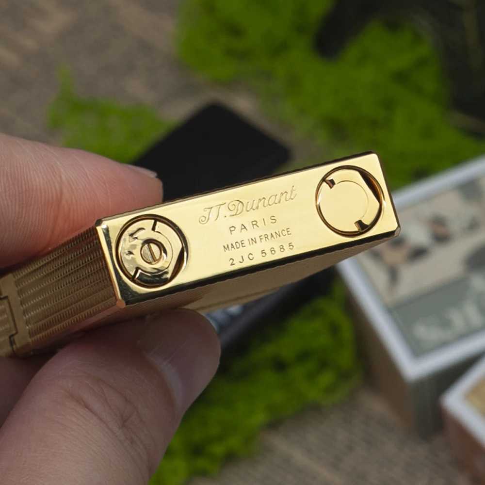 JT Dunant Lighter Ping Sound Butane Gas Lighters Classic Engraved Smoke Gadgets Fashion Cigar Accessory Customized N260311