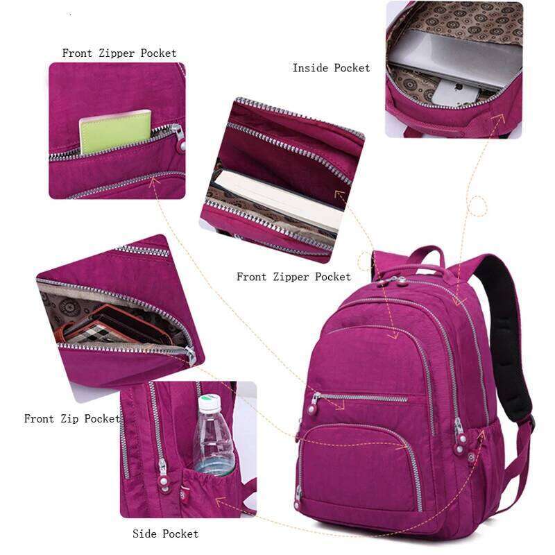 Mochila Feminina School Backpack for Teenage 2025 Travel Back Packs Bag Women Nylon Waterproof Laptop Bagpack H260311