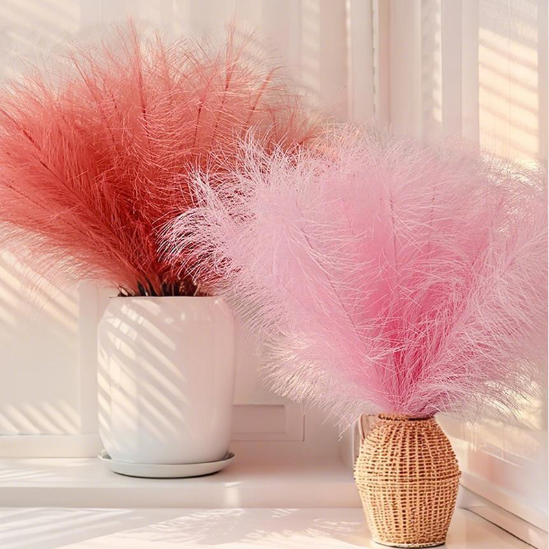 Artificial Pampas Grass Height 43cm Faux Fake Flower Wholesale for Table Centerpiece Bridal Shower Home Easter Spring Wedding Party Decor DIY Floral Arrangement